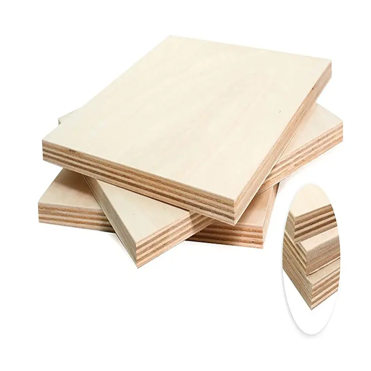 Benutzer definierte Textur Größe 7-lagiges Pappelholz Bürogebäude Sperrholz platten Blatt Preis für den Außenbereich