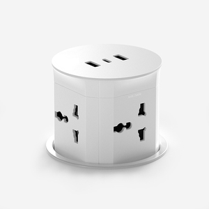 Puertos universales pop up, torre de extensión de toma de corriente con usb A + C, puertos de carga, enchufes de mesa - Product Image 1