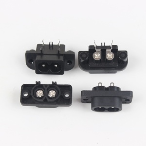 DB-8 C8パネルマウントプラグアダプター250VAC 2.5A2ピンモジュールプラグ電源コネクタソケット - Product Image 3