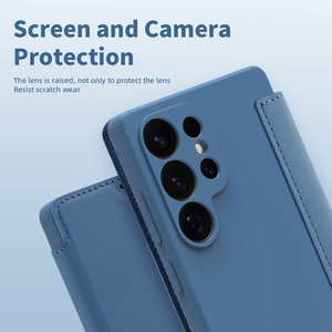 三星Galaxy S25 Ultra 16 Pro Max批发翻盖PU皮革软硅胶带卡槽保护手机套 - Product Image 5