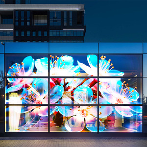 Schermo a LED trasparente finestra di vetro trasparente Display flessibile a Led pubblicità sottile trasparente LED Display a parete - Product Image 6