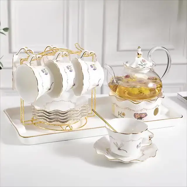 Cerimonia Newell Cina scatola regalo di lusso Vintage pomeriggio teiera e Set di tazze in ceramica porcellana Set da tè con teiera