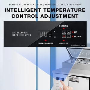 Refrigerated Pizza Sandwich Prep Salad bar Counter Refrigerator Work Table <strong>Under</strong> Counter Top Fridge <strong>Chiller</strong> - Product Image 4