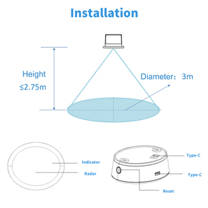 TUYA WIFI insan statik sensör kendini savunma OEM kişisel güvenlik Alarm ışığı algı uzaktan Alarm - Product Image 3