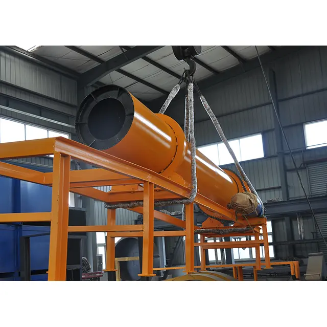 Avicolo di palma pet pet rotativo sottovuoto macchina e plc rotary dryer biomassa legno a pellet bruciatore