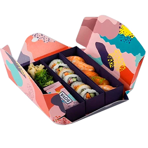 Holidaypac bán buôn biểu tượng tùy chỉnh chất lượng cao Phân hủy sinh học container thực phẩm <span class=keywords><strong>Sushi</strong></span> Bento hộp Takeaway <span class=keywords><strong>Sushi</strong></span> Bao bì hộp giấy - Product Image 6