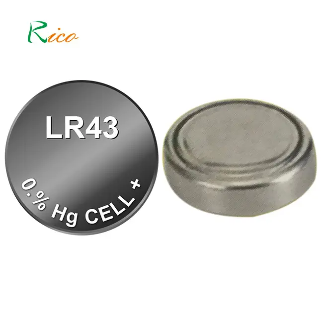 Alkaline Ag12 Ag13 Knoopcel Batterij Niet-Oplaadbare Lr43 1.5V
