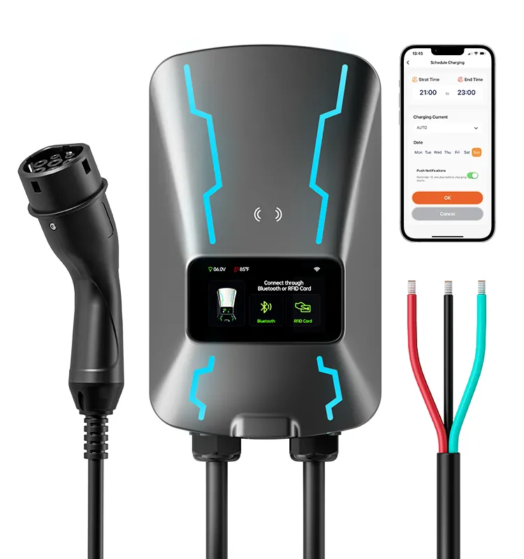 वुल्फबॉक्स EU-AC07 कम कीमत 32A 7kw टाइप 2 यूरोपीय मानक इलेक्ट्रिक चार्जर कार स्टेशन Ev फास्ट चार्ज