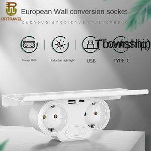 Convertidor de enchufe doméstico universal multifunción personalizado al por mayor enchufe de conversión de pared de un giro enchufe multieuropeo 16A - Product Image 2