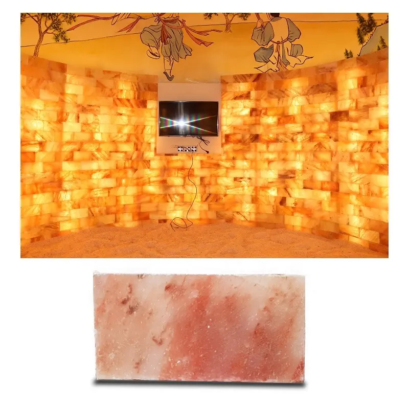 Natural Himalayan Brick Salt Block para Churrasco 8*4*2 Polegadas, 100% Natural Grain Salt Himalayan Pink Brick