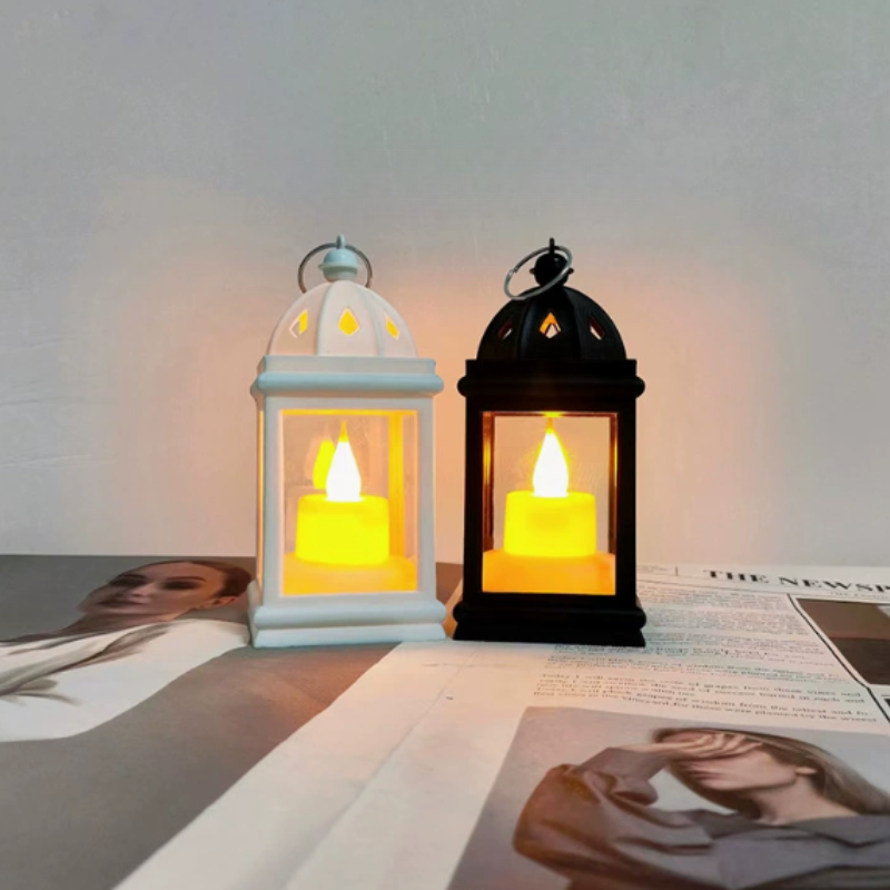 Lampe clignotante noire de style oriental marocain
