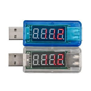 Voltímetro digital Amperímetro 0A-3A Mini medidor de corriente de voltaje transparente Probador USB de pantalla dual - Product Image 1