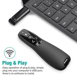 2.4G PPT presentazione Lazer puntatori R400 telecomando USB presentatore Wireless rosso Lazer puntatore Powerpoint Clicker