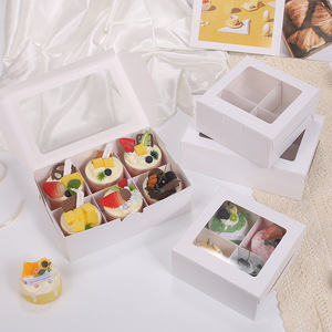 กล่องเค้กกระดาษคราฟท์ย่อยสลายได้6-9-12ตารางกล่องใส่ขนมหวานแบบย่อยสลายได้ - Product Image 6