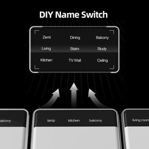 Zemismart สมาร์ทโฮมสวิตช์ชื่อ DIY Tuya ZigBee สมาร์ทหน้าจอไฟสวิทช์สัมผัสชีวิตอัจฉริยะ Alexa Google Home