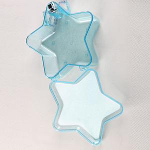 子供用ポータブルプラスチックトートバッグ化粧品星型ジュエリー収納ボックスデスクトップイヤリング & リング収納