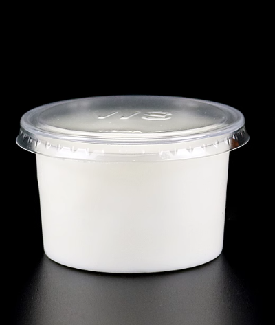 Tasse transparente + couvercle plat transparent