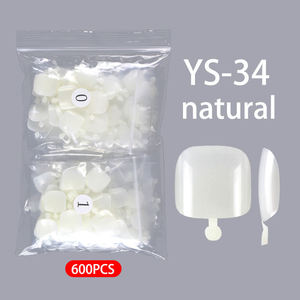 600 İpuçları/çanta ince temizle hızlı oluşturucu ayak tırnak ipuçları güzellik için geniş doğal ayak çivi ipuçları - Product Image 2