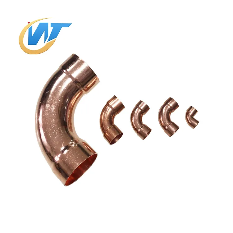 Tous les types de raccords de tuyauterie en cuivre pur Soudure Brasage Coude en cuivre Connecteur en té pour climatiseur Réfrigérateur Réfrigération