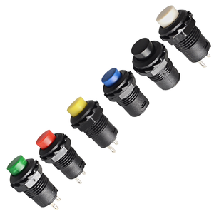 Interruttore a pulsante in plastica da 12mm struttura momentanea o a chiusura con tensione Max. 250v - Product Image 1