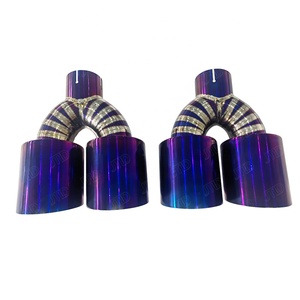 JTLD Various Normal Exhaust <strong>Tips</strong> Muffler <strong>Tips</strong> Titanium <strong>Tips</strong> Double Out - Product Image 1