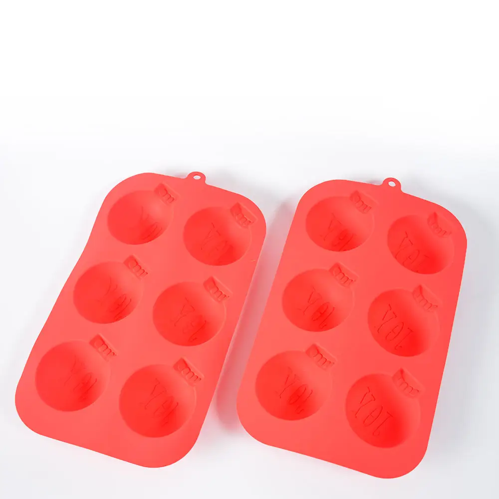 Unique Design Food Grade Cake Mould 6 Holes Bomb-shaped Silicone Cake Mold Cheese Cakes Baking Silicone Mold