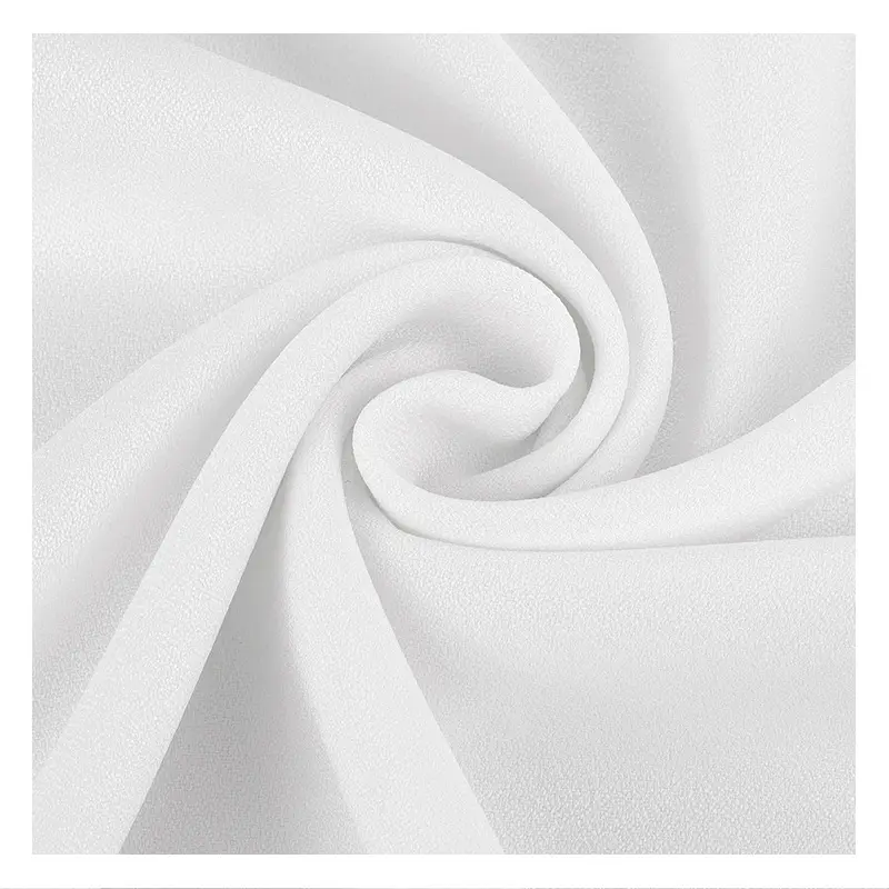 75D kain sifon krep lumut Georgette putar tinggi kain PFD/PBD untuk syal/kain putih sebelum pencetakan digital