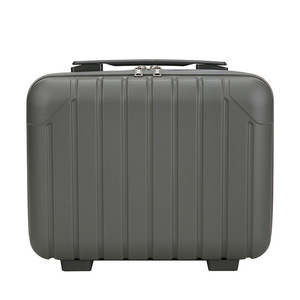 Piccola custodia per il trucco da 14 pollici retrò per studenti impermeabile Mini scatola regalo per feste maniglia ad angolo tinta unita valigia all'ingrosso - Product Image 6