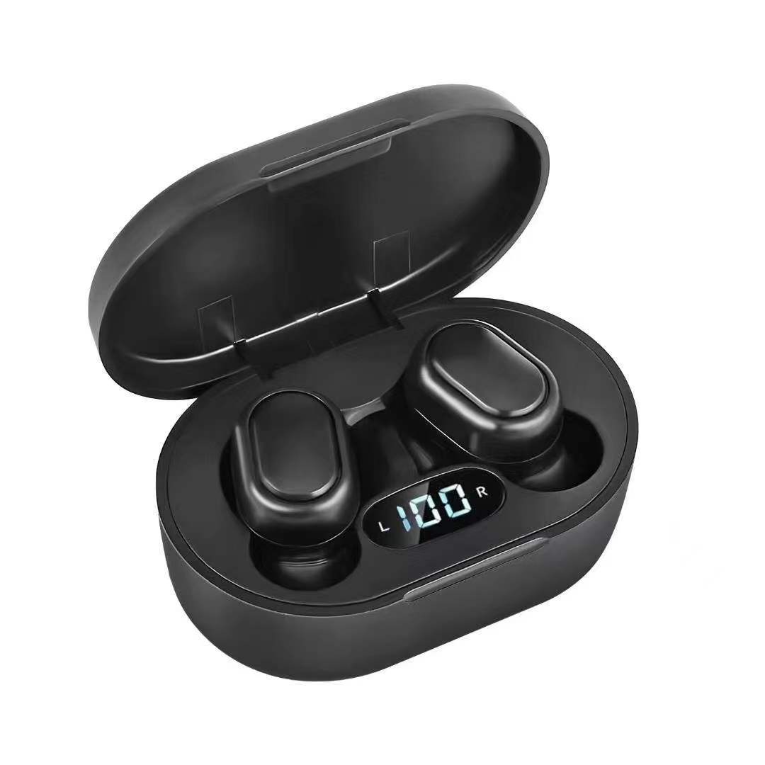 Auriculares bluetooth E7s con pantalla digital-negro