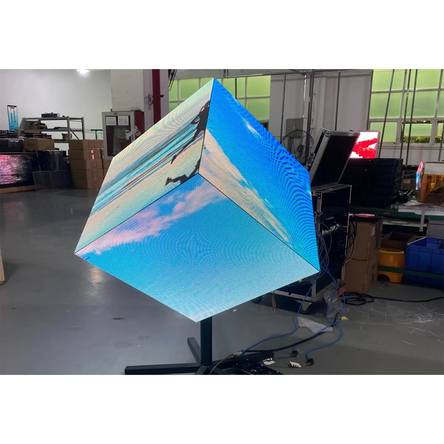 Thiết kế sáng tạo Led Cube Màn hình hiển thị góc nhìn rộng trong nhà ngoài trời LED Cube hiển thị