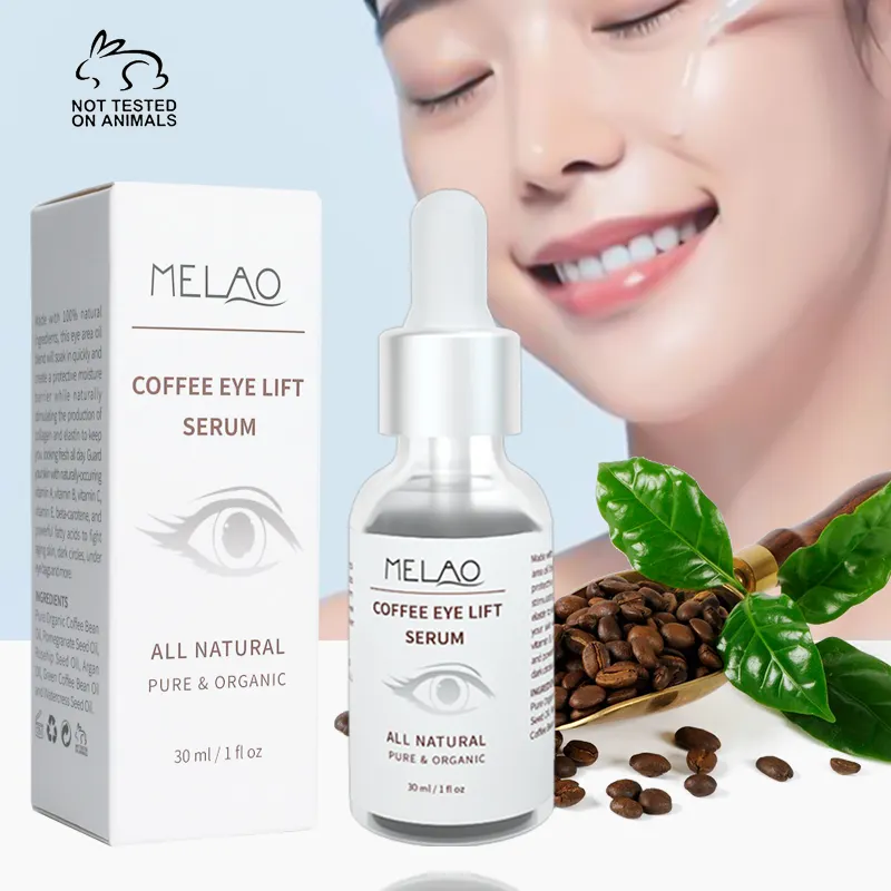 OEM Private Label Coffee Eye Lift Serum Bio, natürlich reduziert Schwellungen, Anti-Aging, hellt müde Augen auf