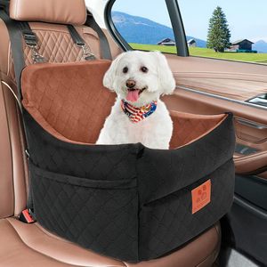 Safty Booster Autos itz für kleine mittelgroße Hunde Dickes Kissen Abnehmbare wasch bare Aufbewahrung taschen 2 Sicherheits gurte Hunde bett - Product Image 1