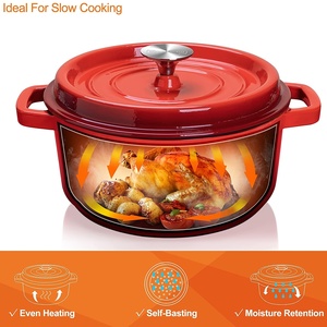 Chất lượng cao trọng lượng nhẹ nồi gia đình sử dụng men nhôm Hà Lan lò <span class=keywords><strong>Cookware</strong></span> Set với nắp cho nhà nấu ăn - Product Image 3