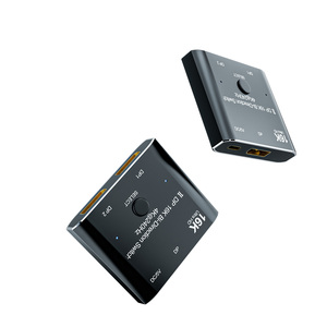 DP Display Port 16K 60HZ Conmutador de video bidireccional Uno en dos salidas o Dos en uno Convertidor de salida para computadora y host de proyector