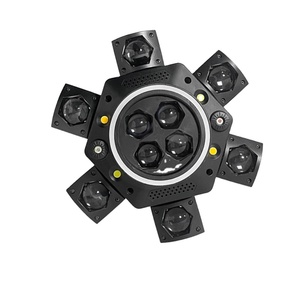 2025 New Xinyang 6-Arm Bee Eyes <strong>LED</strong> Laser <strong>Light</strong> <strong>Source</strong> Red Green Strobe Beam Effect Unlimited Rotate Remote for DJ Parties <strong>Light</strong> - Product Image 4