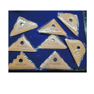 Katı kayın ahşap üçgen çömlek kaburga ve kırpma araçları | 2 ayak şekillendirici araçları | 6 kil doku kaburga - Product Image 1