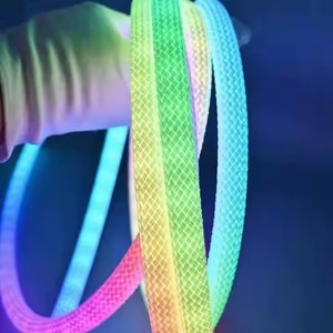 แถบไฟนีออน LED 360องศาสำหรับตกแต่งคริสต์มาสทำจากซิลิโคน RGB ยืดหยุ่นได้ราคา DC5V ทรงกลม - Product Image 3