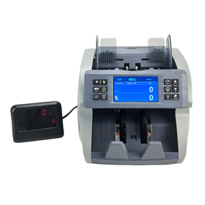 Pantalla táctil de 4,3 pulgadas, contador de valor CIS dual, de billetes de Argentina Detector, máquina contadora de cantidad total de notas mixtas - Product Image 1