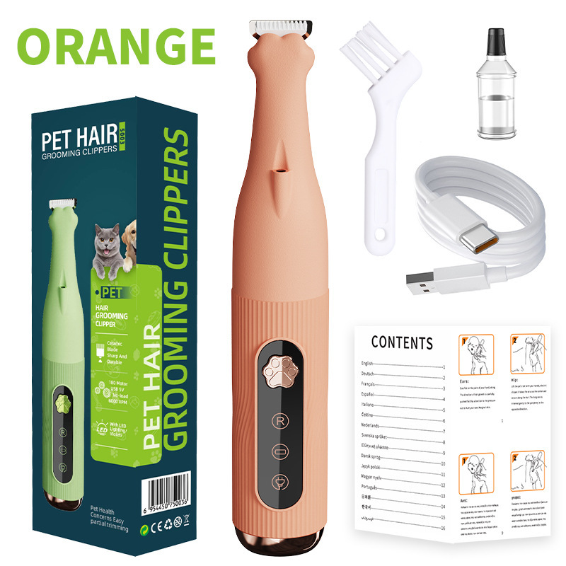Tondeuse pour animaux de compagnie CW-MGL-5001 - Orange