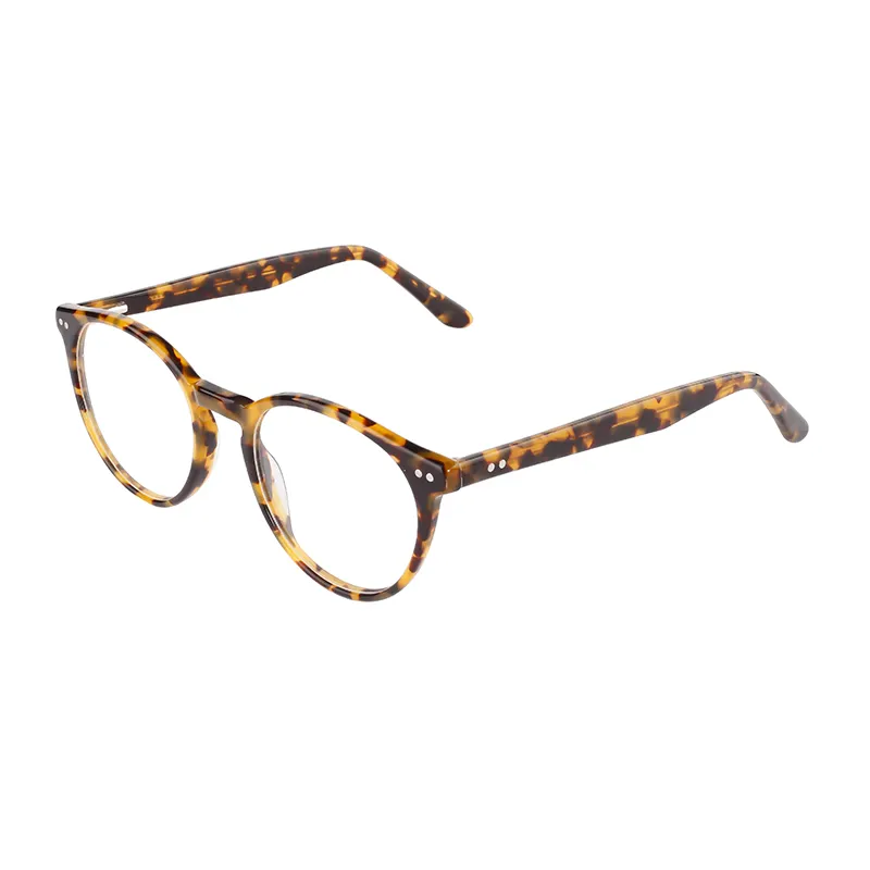 Monture de lunettes en acétate économique, 1 paire de lunettes rondes de marque optique