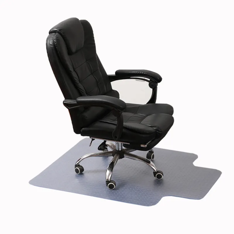 Eko şeffaf PVC sandalye minderi halı zemin koruyucular PVC dudak ofis koltuğu sandalye minderi özel Logo
