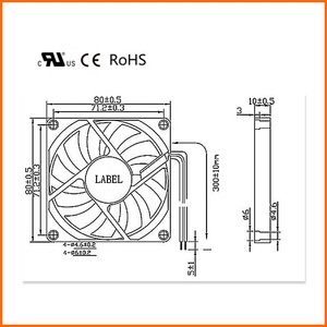 2024 neu 80 mm 5 v 80 x 80 x 10 mm 8 cm 8010 Pwm axial bürstenloser Dc Kühlkühler Pc Cpu Computergehäuse Lüfter - Product Image 5