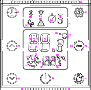 Factory Custom Monochrome Screen <strong>7</strong> <strong>Segment</strong> <strong>Lcd</strong> <strong>Display</strong> For Thermostat <strong>Temperature</strong>/energy Meter - Product Image 4
