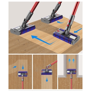 רצפה חשמלית מעופצת ראש עבור Dysons v15 v8 v7 v10 v11 שואב אבק שואב קבצים מצורפים שורה כפולה מתגלגל מברשת