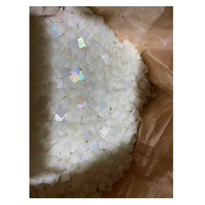 Nhà sản xuất 11*11mm Ngọc Trai Trắng Opal vuông nhỏ ghép hình thủy tinh khảm số lượng lớn gói cho nghệ thuật và hàng thủ công - Product Image 5