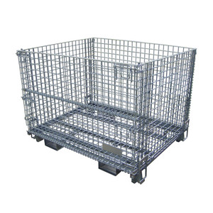 Caja de almacenamiento apilable pequeña plegable contenedor de jaula de alambre de malla metálica - Product Image 4