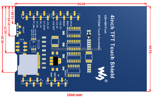 4-Zoll-TFT-resistiver Touchscreen mit einer Auflösung von 480x320, kompatibel mit Arduins 4-Zoll-TFT-resistivem Touchscreen - Product Image 6