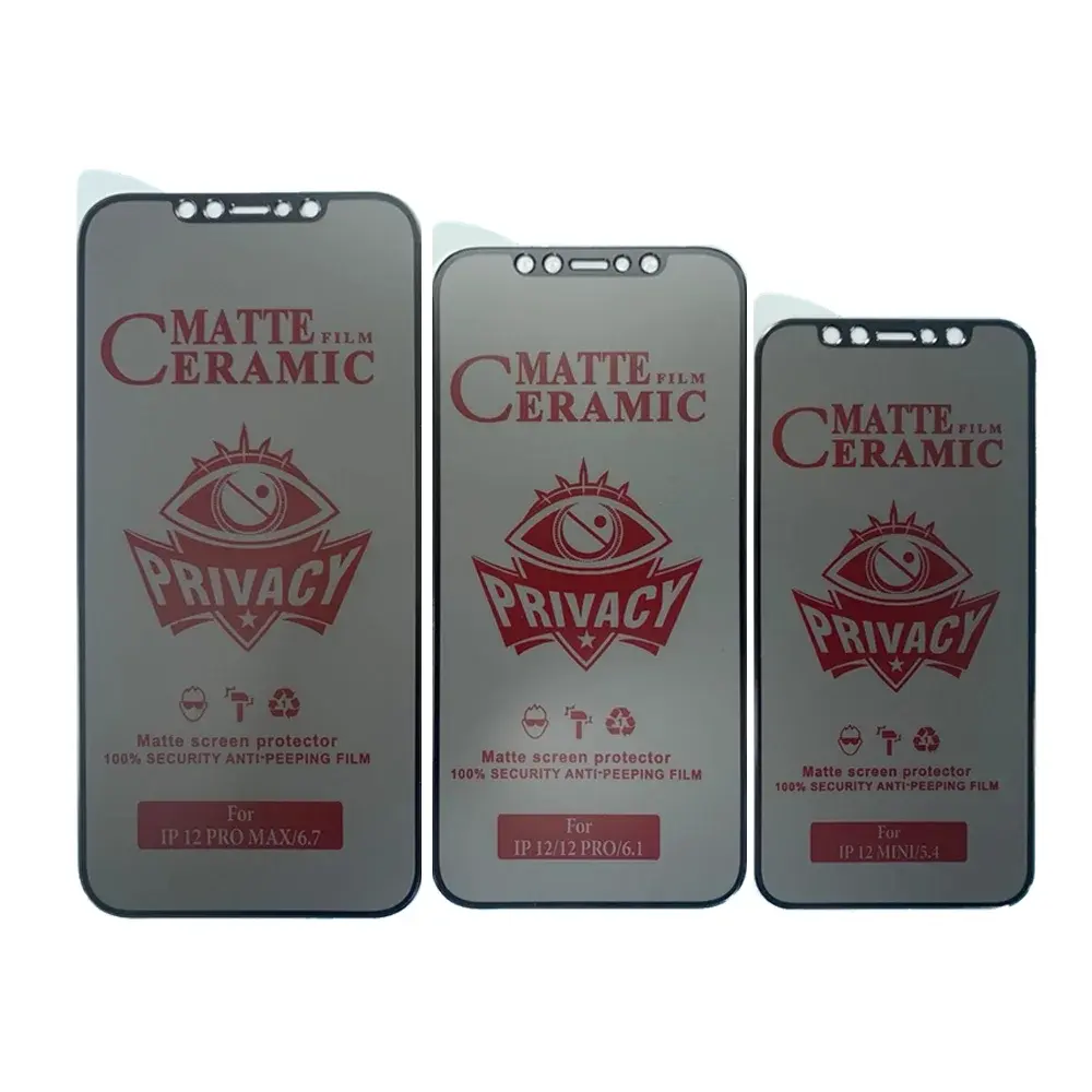 Pellicola in ceramica Anti spy peeping per cellulare soft screen protettore per redmi/per huawei pellicola in ceramica opaca