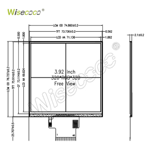 Display quadrato schermo LCD TFT da 3.92 pollici pannello IPS 320x320 interfaccia SPI MCU con CTP per Smart Home - Product Image 4