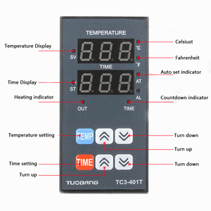 恒温器TC3-401T 220V柜式温度和时间集成数字显示 - Product Image 2